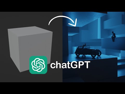Making a cool cubic environment in blender using chatGPT and Blender script writing.