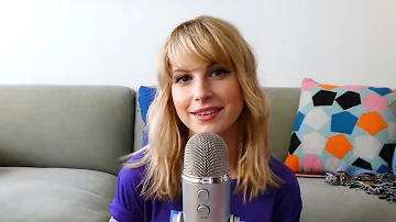 HAYLEY WILLIAMS DOES ASMR FOR 4 MINUTES  WHISPERING, NAIL TAPPING, CRUNCHING, UNBOXING