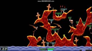 Worms Armageddon: Bungee mine knock screenshot 5