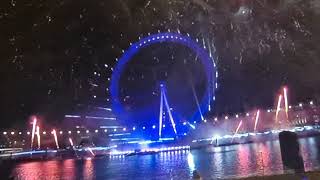 london fireworks 2024 (taken live on 31st December 2023)