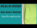 BOLSA DE COSTADO, (MUESTRA) para falda, pantalon o short