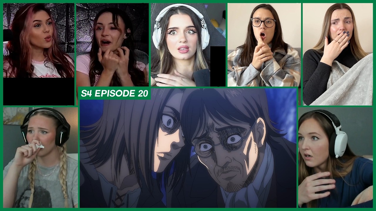 [GIRLS REACT] Attack Titan's Power Revealed | Attack on Titan Season 4 Ep 20 Girl Reaction Mashup