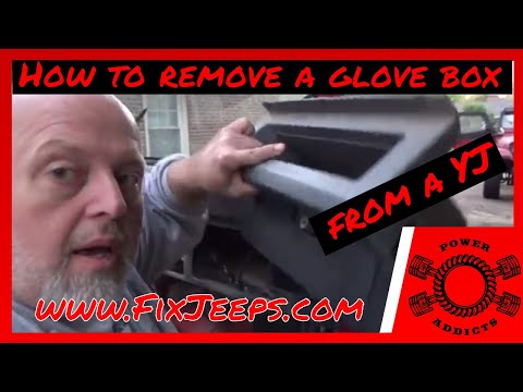 Jeep Wrangler YJ Glove Box - How to remove it and a dash speaker hint. #poweraddictscrew #jeepyj