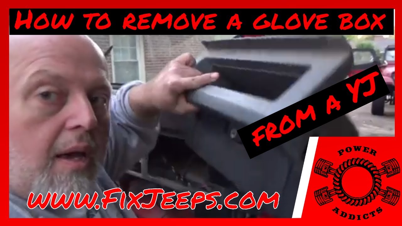 Jeep Wrangler YJ Glove Box - How to remove it and a dash speaker hint.  #poweraddictscrew #jeepyj - YouTube