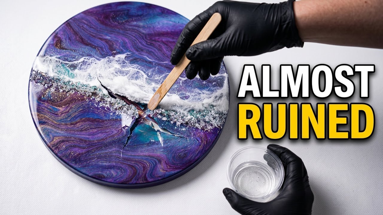 Resin Art Tutorial: I Almost Ruined the Ocean Resin | Part 2 - YouTube