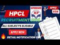 HPCL Officer Recruitment 2026 | Without GATE |Notification Out | PERMANENT POSTS HPCL JOB #job