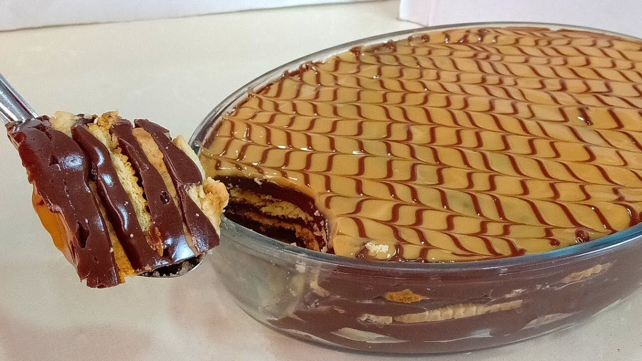 عندك حليب و ملعقة دقيق حضريها دفعة واحدة بدون فرن في 10 دقائق 😋 تحليات رمضان 2020