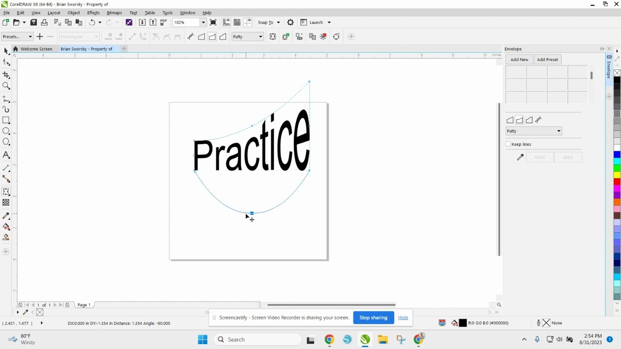 Manipulating text for the vinyl cutter