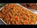 How to Cook the perfect Nigerian Rice And Beans Jollof 🔥 With  Fried Fish | Delicious