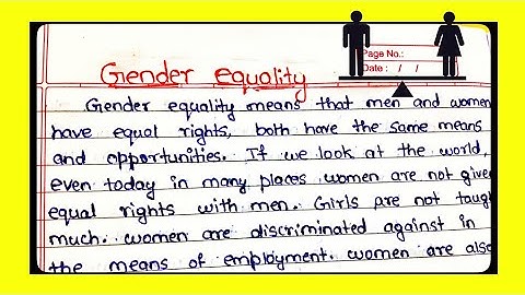 essay on gender equality in english |@aaessaywrites