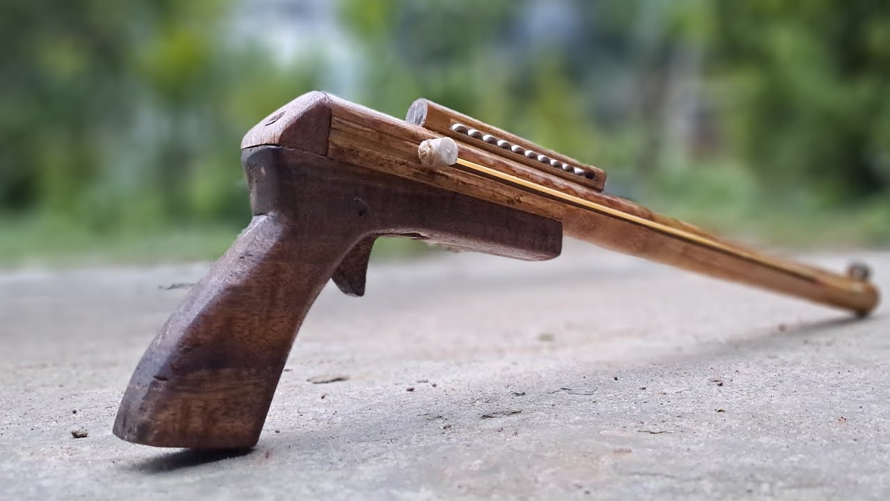 Diy Slingshot Gun Using bamboo YouTube