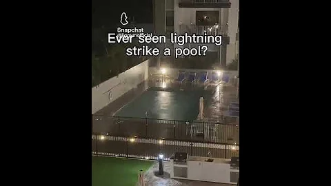 Have you ever seen lighting strike a pool?