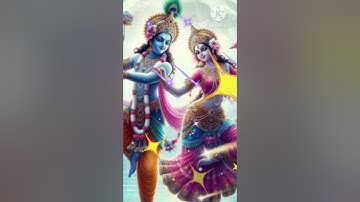 Radha and Krishna together with beautiful #krishna #Krishnabhajan #viralshort