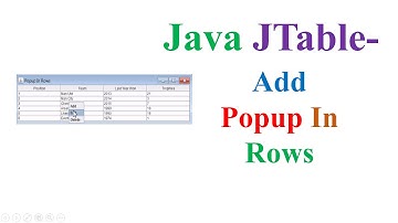 Java JTable Ep.08 - Popup Menu In Rows When Right-Clicked