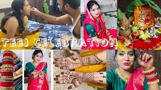 हरितालिका तीज celebration vlog |  preparations/ मेहंदी/ ब्रत/ pooja/ कथा sapnaprabhat