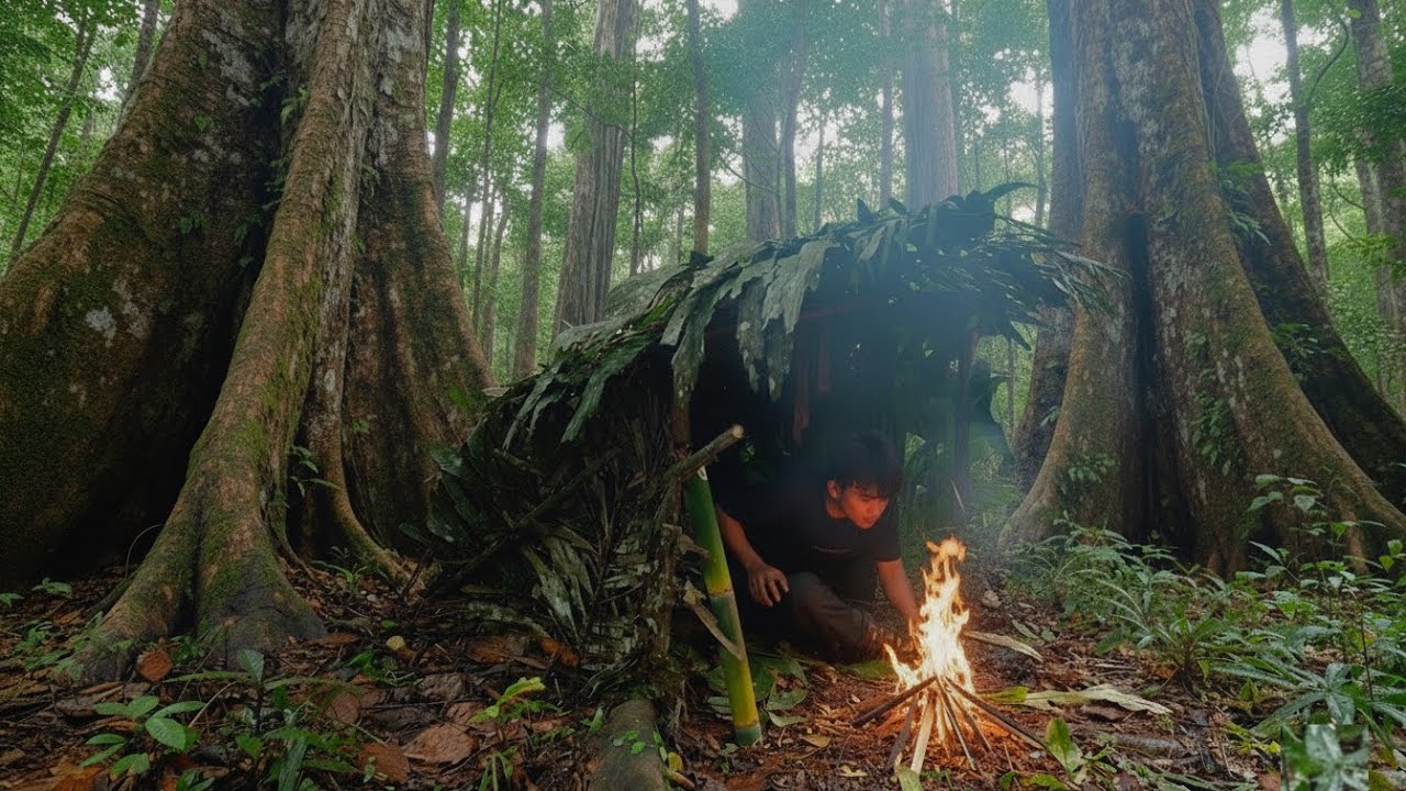 Mencoba bertahan hidup didalam Hutan 🔥dengan makanan yg ada dalam Hutan #kinsurvive 