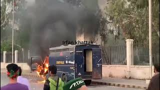 Karachi Police/PTI Clash/Numaish Chowrangi