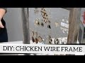 How to Add Chicken Wire to Frames - DIY Accessory Holder