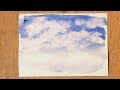 Acuarela - Un Cielo y Nubes en 4 minutos | Watercolor Acuarelas