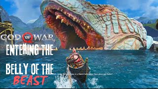 Entering The Belly Of World Serpent God Of War
