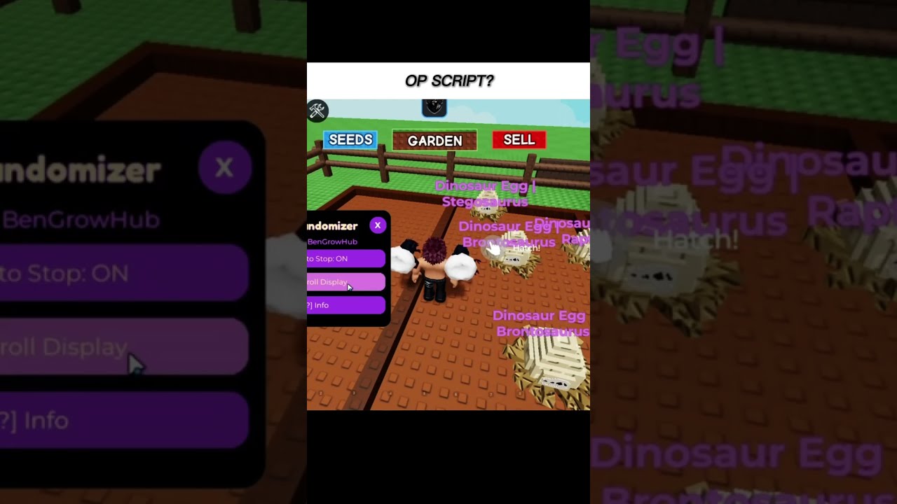 Grow A Garden Script Egg Randomizer Pet Roblox