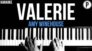 Amy Winehouse - Valerie Karaoke Slowed Acoustic Piano Instrumental Cover Lyrics Resimi