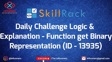 function - get binary representation(30-07-2021) | skillrack daily challenge