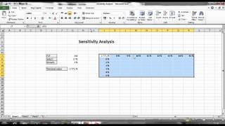 Sensitivity Analysis in Excel screenshot 1