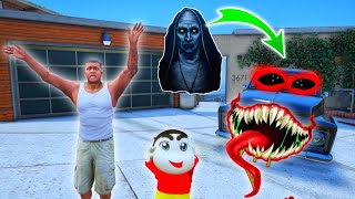 GTA V 🥶CAR MONSTER 😄GAME PLAY VIDEO SHINCHAN FRANKLIN🤯#gta6