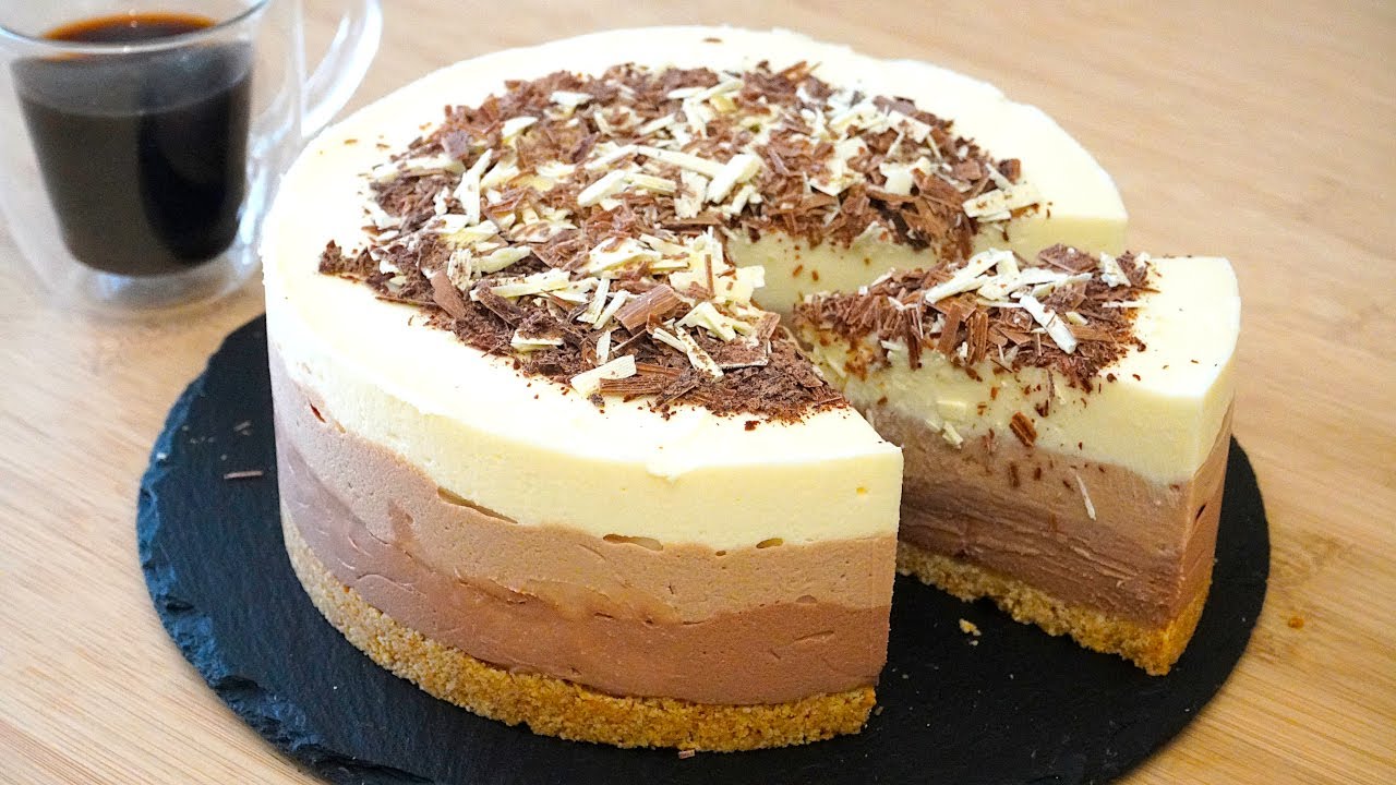 CHEESECAKE ai TRE CIOCCOLATI - Senza cottura | cakeshare