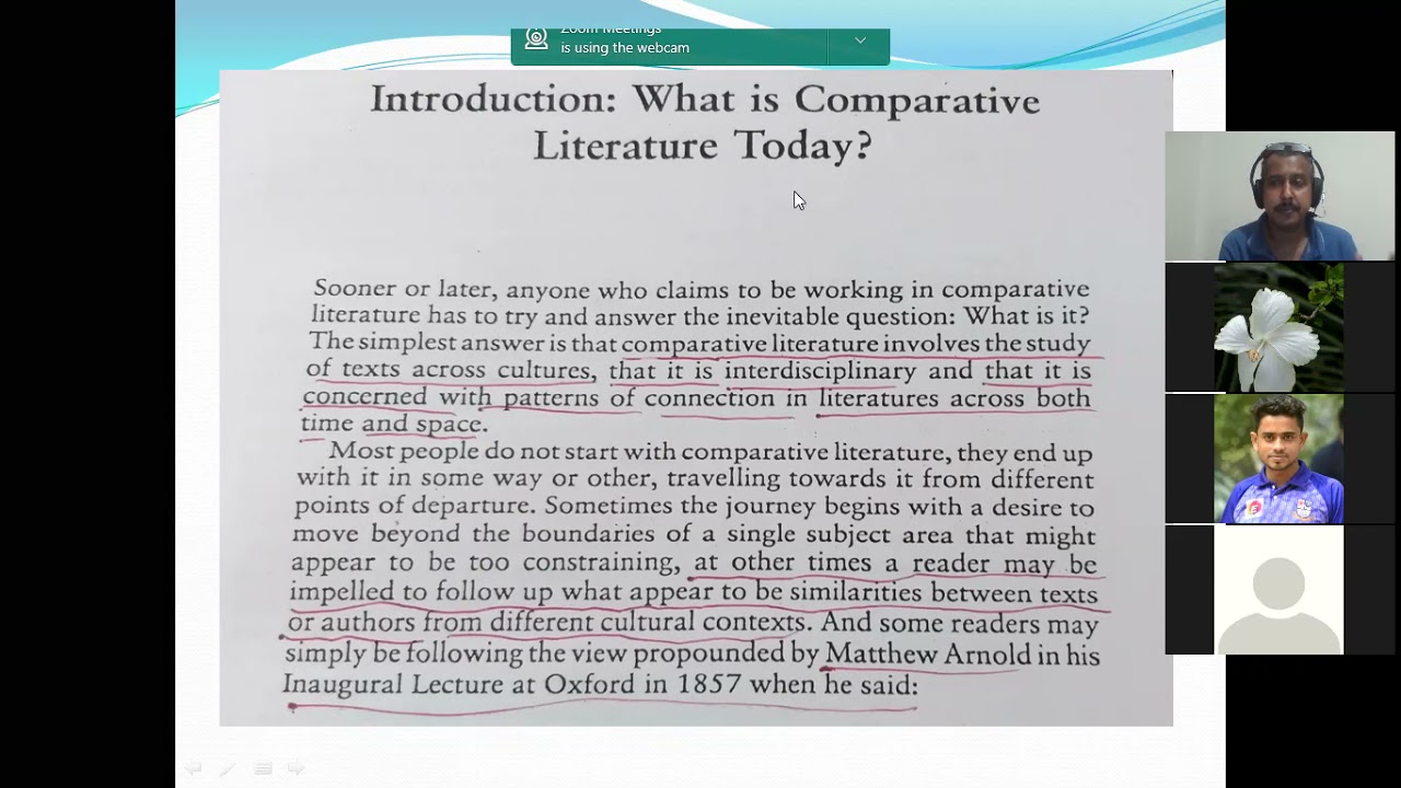 Comparative Literature _ An Introduction (LT 5103 _ 1st Class)