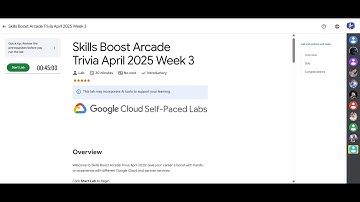 Skills Boost Arcade Trivia April 2025 Week 3 || Lab Solution || Qwiklabs Arcade 2025