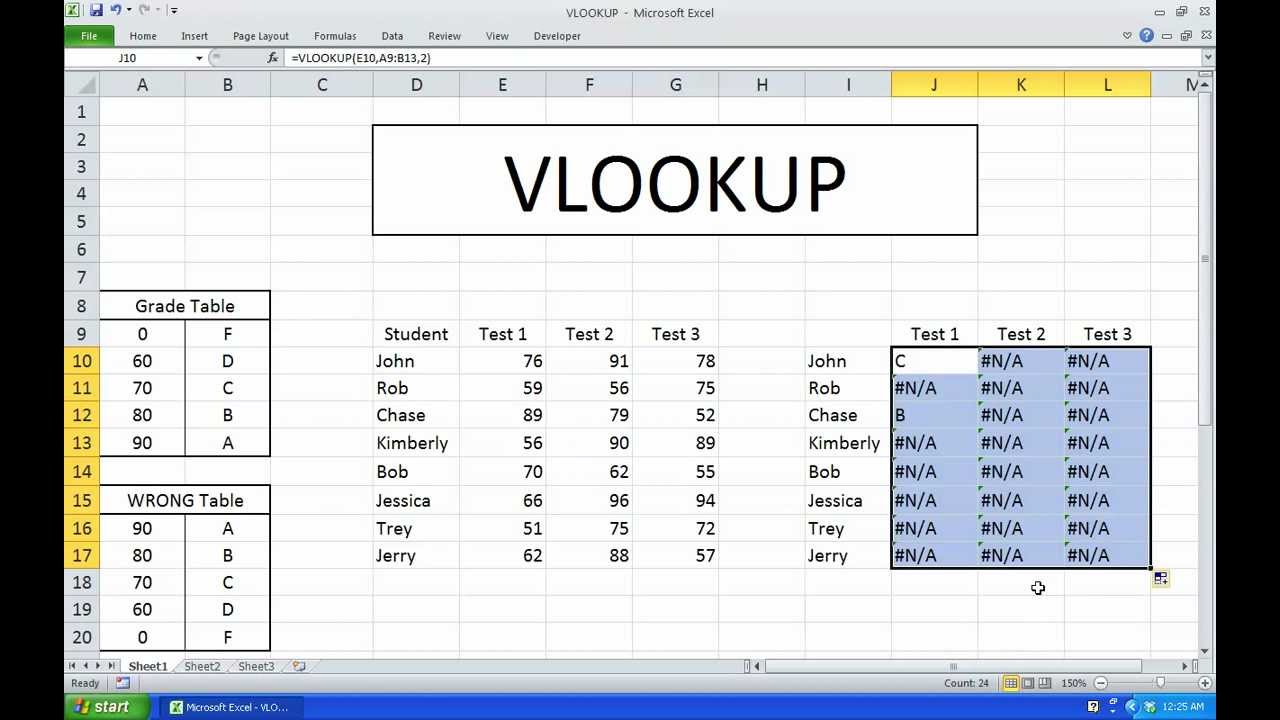 how to use vlookup in excel 2010 with example