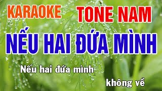 Nếu Hai Đứa Mình Karaoke Tone Nam Nhạc Sống - Phối Mới Dễ Hát - Nhật Nguyễn