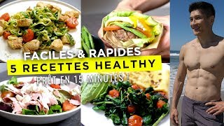 5 RECETTES HEALTHY FACILES POUR MAIGRIR (prêt en 15 minutes !) screenshot 1