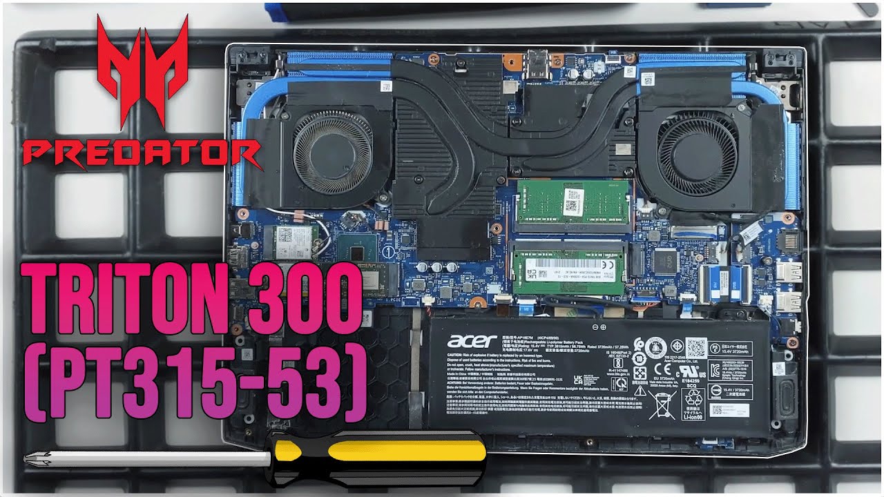 Acer Predator Helios 300 Akku Wechseln Acer Predator Triton 300 (PT315-53) von Innen - RAM, SSD, Akku, Lüfter