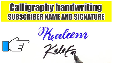 Kaleem subscriber name calligraphy handwriting & signature | Umar Calligraphy