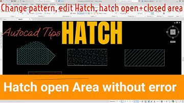 Hatch Open & closed Area, edit hatch, Hatch open Polygon by gap tolerance #autocad #autocadtips