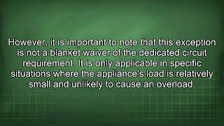 NEC Dedicated Circuits for Kitchen Appliances Explained