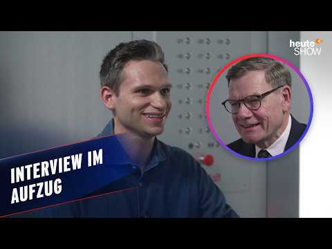 Küsschen für Trump? Wadephul verteidigt im Aufzug seine Außenpolitik | heute-show: Next Stop Köster
