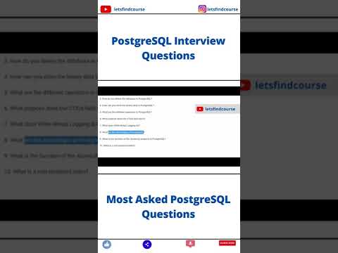 PostgreSQL Interview Questions #shorts