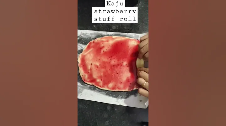 kaju strawberry stuffed roll sweets full recipe k ...