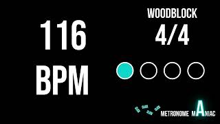 Information Metronome 116 BPM 4/4 - Woodblock Guide