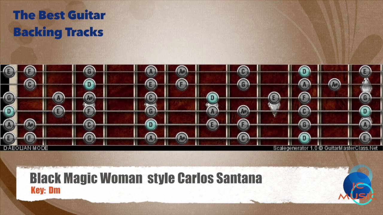 🎸 Black Magic Woman Santana Guitar Backing Track with scale map YouTube