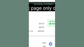 💰Facebook instream ads earning Proof||Fb money by Parvez Reyan