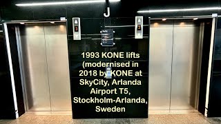 2018 KONE MonoSpace elevators at Arlanda Airport Terminal 5, Stockholm-Arlanda, Sweden