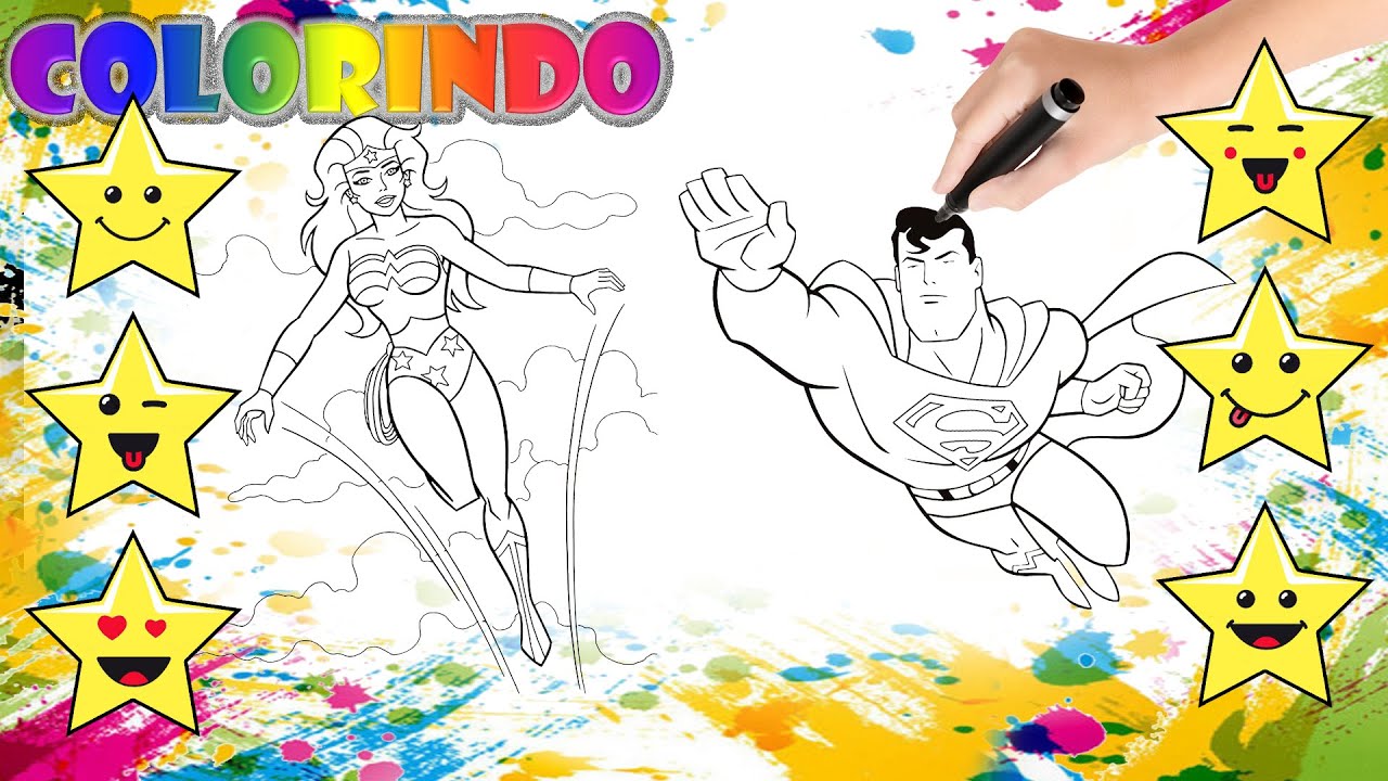 Para Colorir Garota do Super-Homem Imprimir Grátis