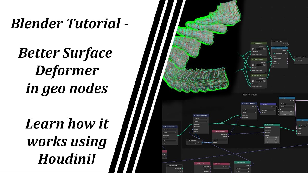 Blender tutorial: Better Surface Deform Modifier in Geometry Nodes ...
