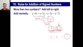 Saxon Math - Pre-Algebra 1/2: 3rd Edition (Lesson 70) - Rules for Addition of Signed Numbers