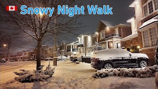 Night Snow Walk ❄️ Toronto Suburbs 4K Relaxing Winter Ambience Snowfall walking video by Lvfree Adventures 2,335 views 1 month ago 29 minutes